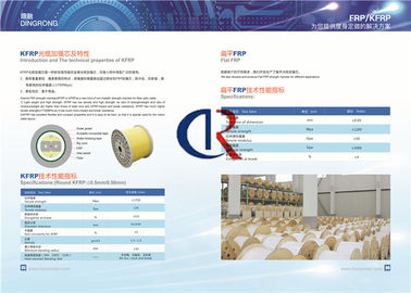 Cable Strength Member FRP Core Glass Fiberglass Agents วัสดุ Flat 5.0mm